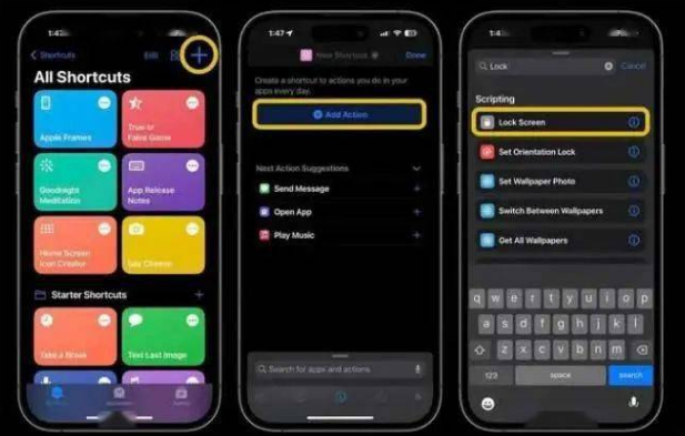 沙河口苹果14锁屏维修店分享iPhone14升级iOS16.4后如何创建锁屏快捷方式 